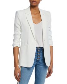 cinq a sept Khloe Crepe 3 4-Sleeve Blazer at Neiman Marcus